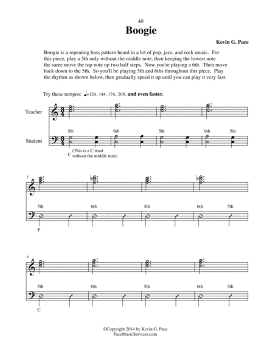 Boogie - easy improvised piano duet Piano Method scores gallery preview page 2