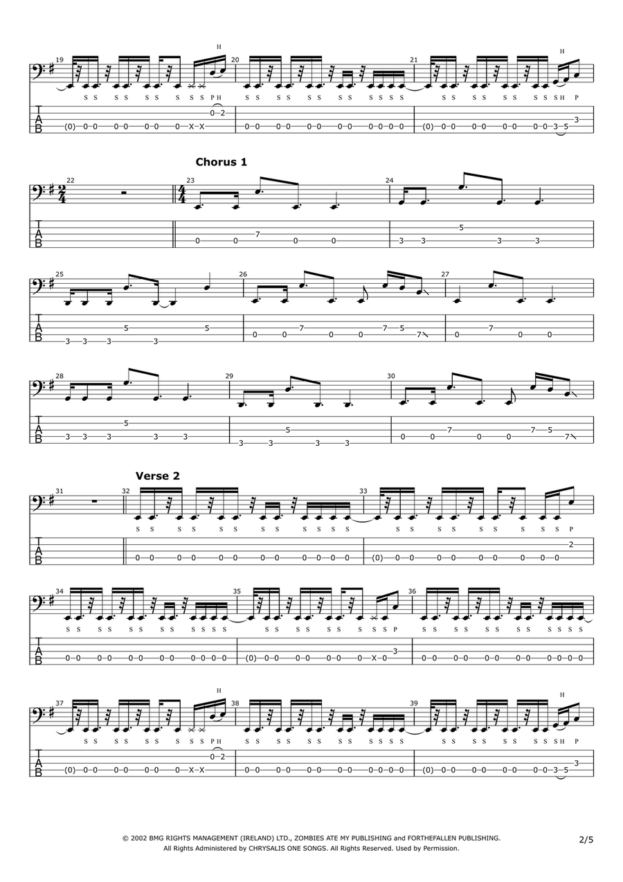 Bring Me To Life Acoustic Guitar scores gallery preview page 2