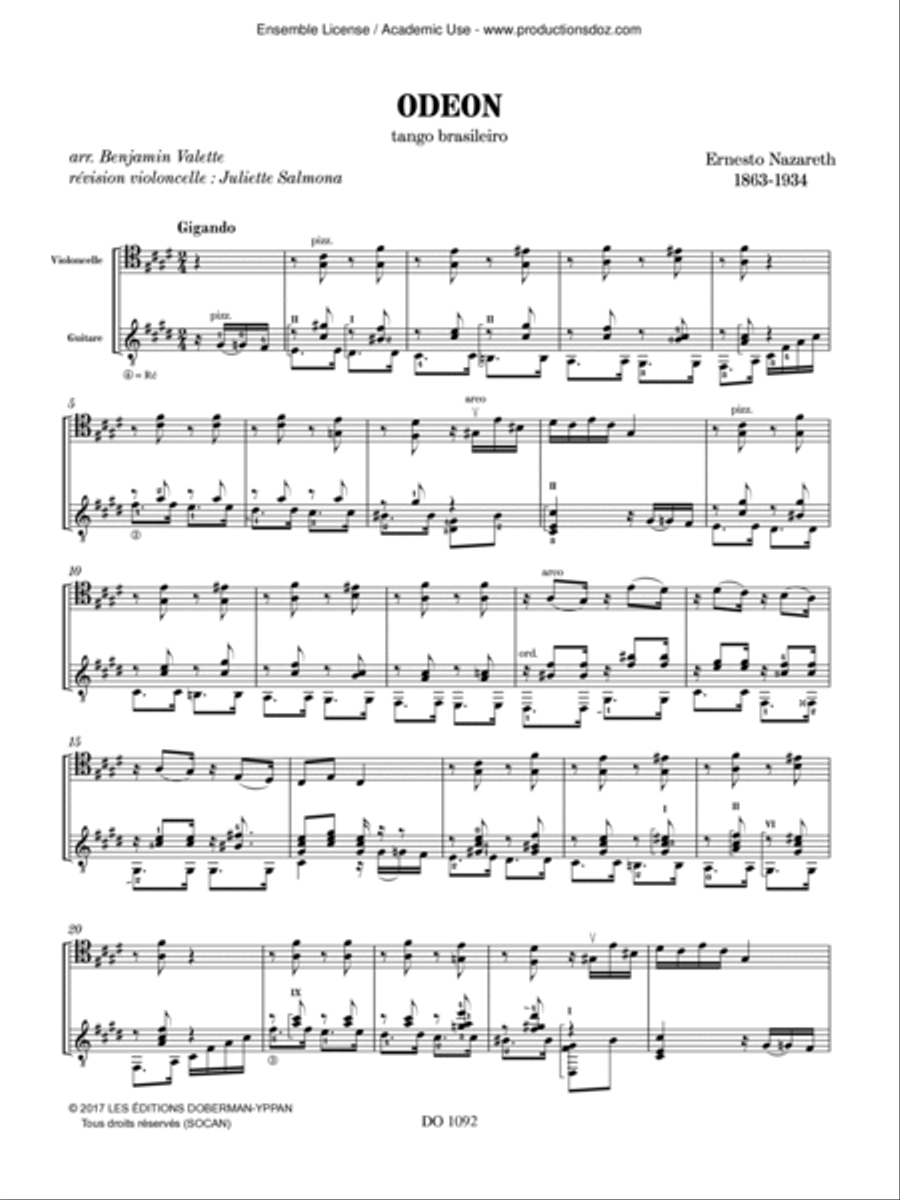 Odeon Classical Guitar scores gallery preview page 3