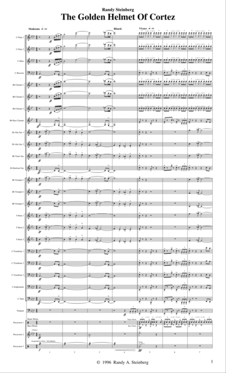 Golden Helmet Of Cortez Concert Band scores gallery preview page 4