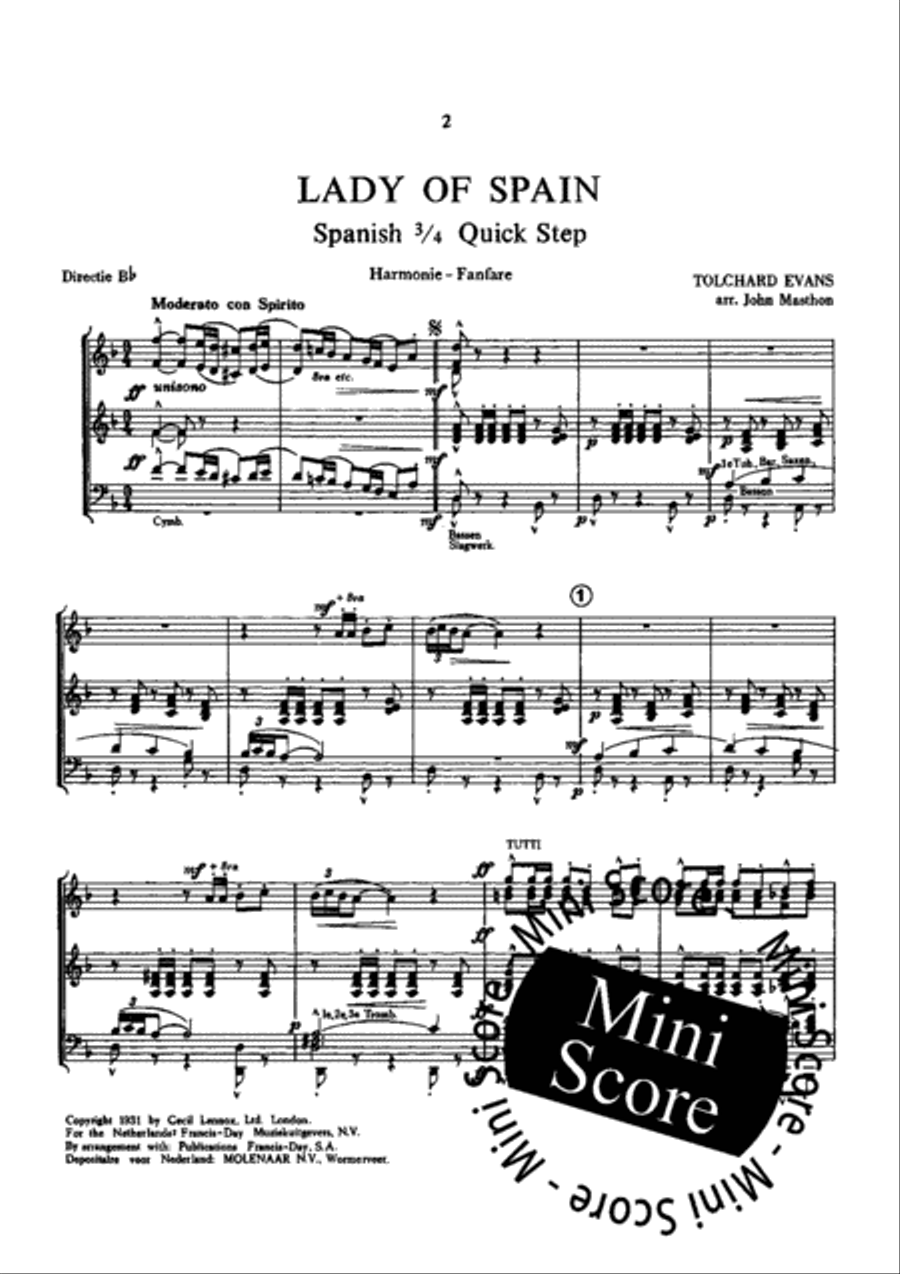 Lady of Spain Concert Band scores gallery preview page 5