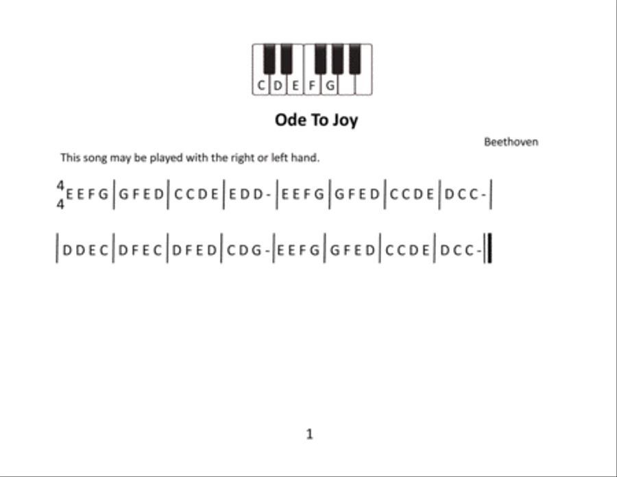 Beginner Classics (pre-staff piano) Easy Piano scores gallery preview page 5