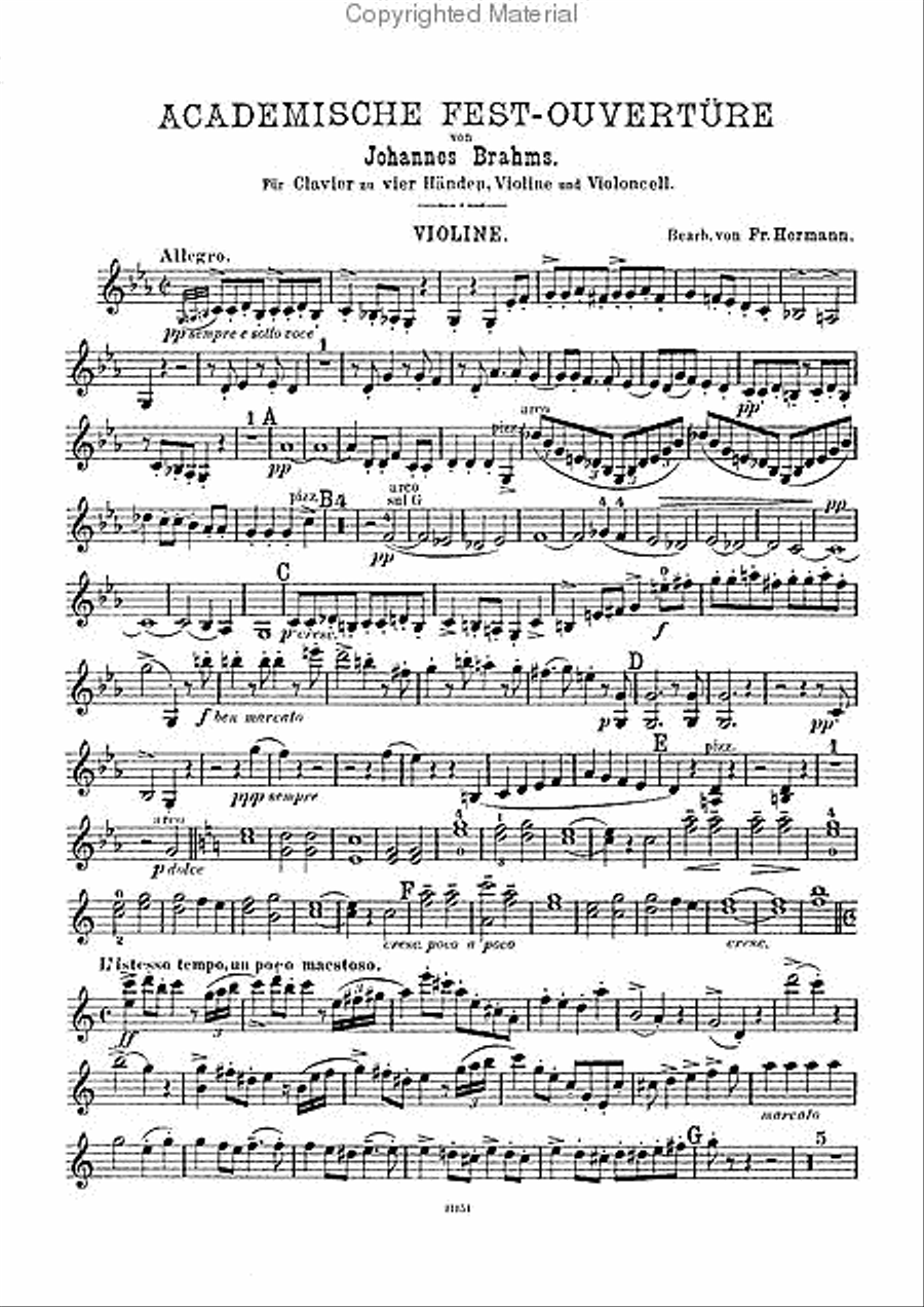 Academic Overture Violin scores gallery preview page 4