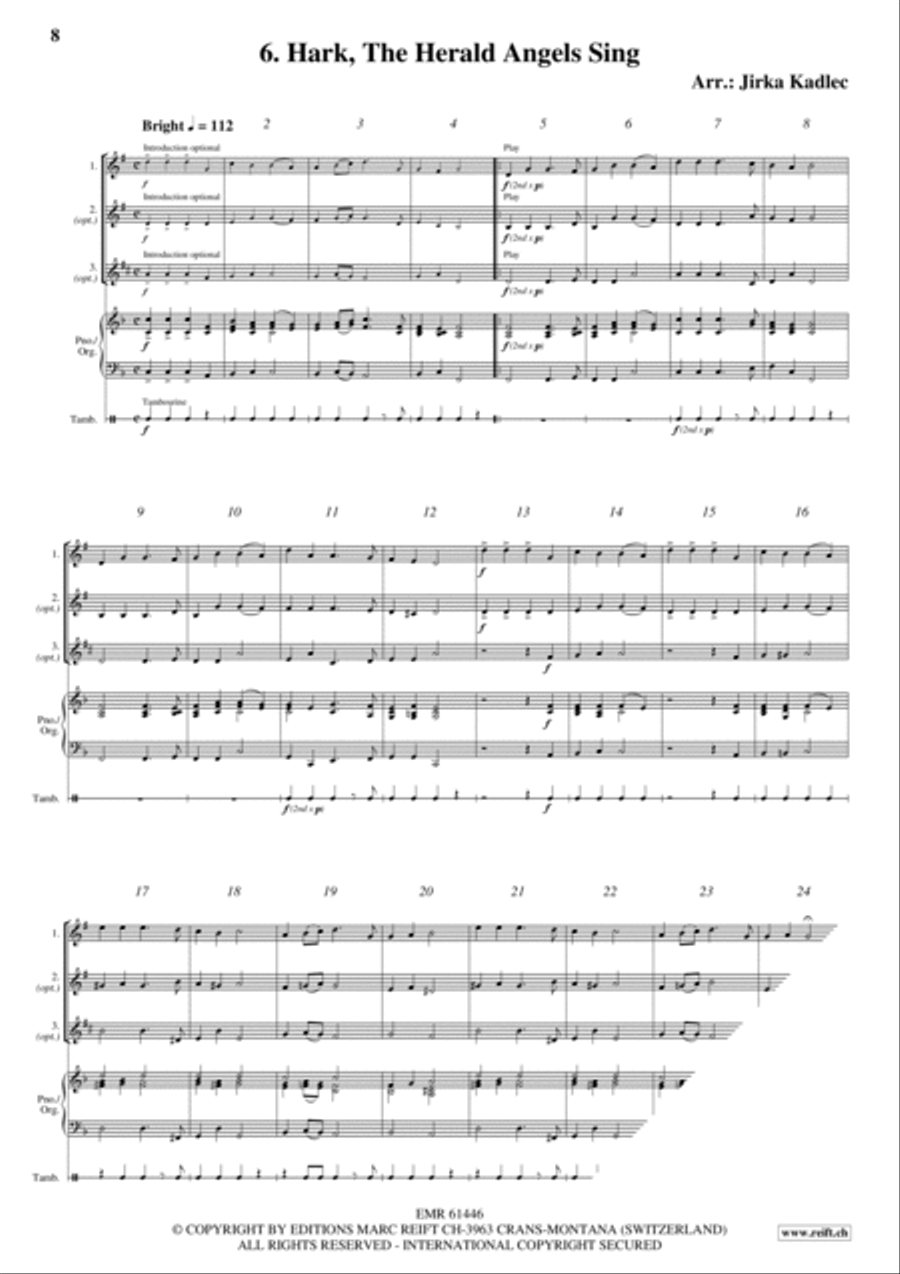 12 Easy Christmas Songs Brass Duet scores gallery preview page 8