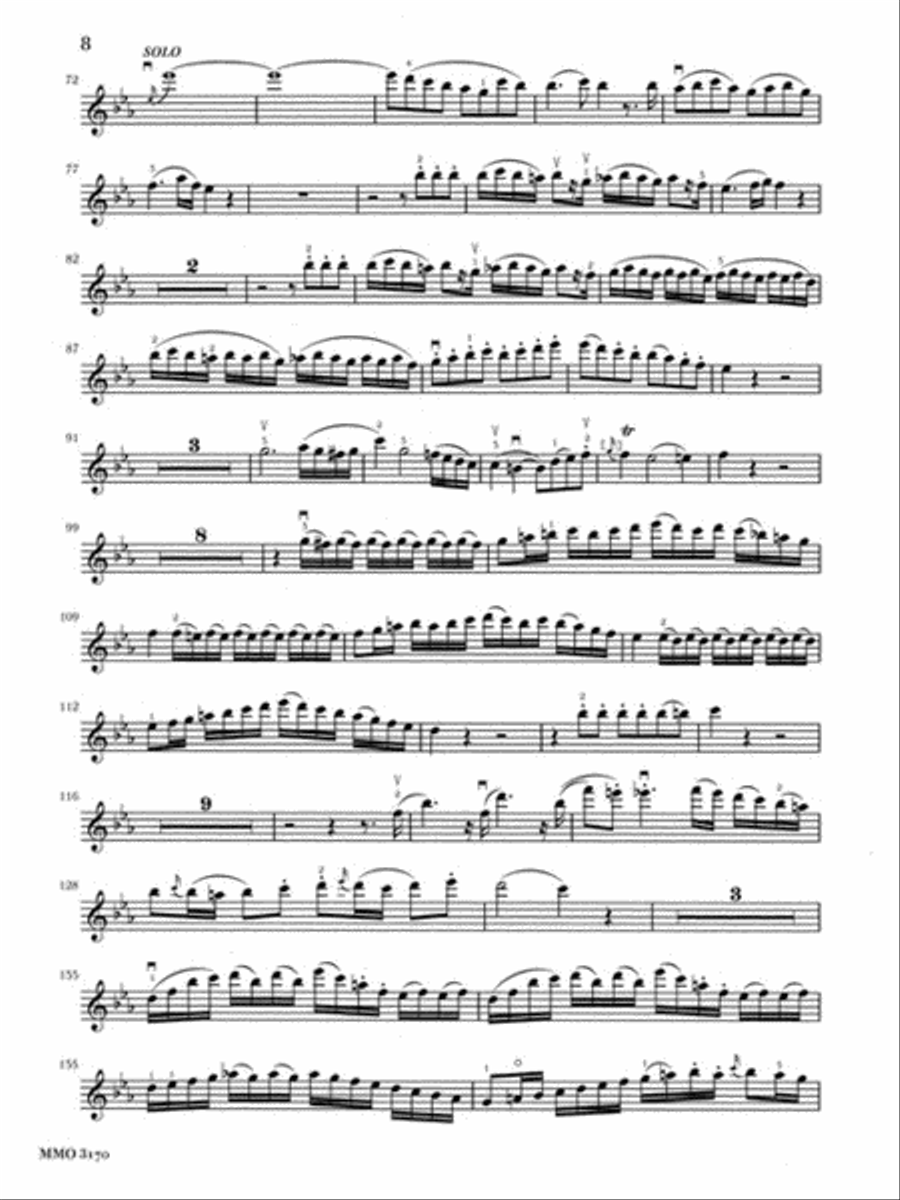 Mozart - Sinfonia Concertante in E-flat, KV364; Adagio in E; Rondo in C Violin Solo scores gallery preview page 3