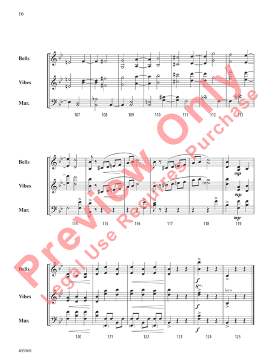 Classic Mallet Trios -- Tchaikovsky Small Ensemble scores gallery preview page 17