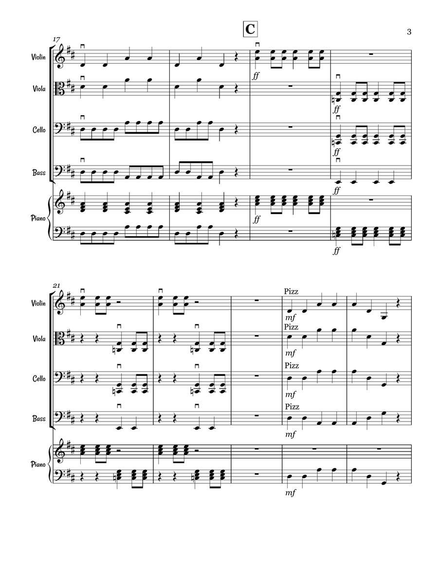 Alley Hop for Beginning String Orchestra String Orchestra scores gallery preview page 4