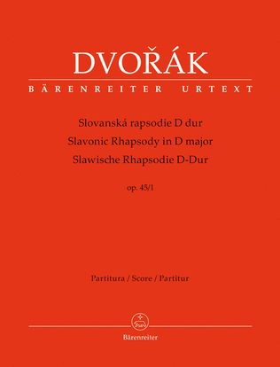 Book cover for Slavonic Rhapsody in D major op. 45/1 for Orchestra (score)