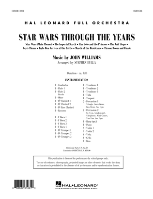 Book cover for Star Wars Through the Years - Conductor Score (Full Score)