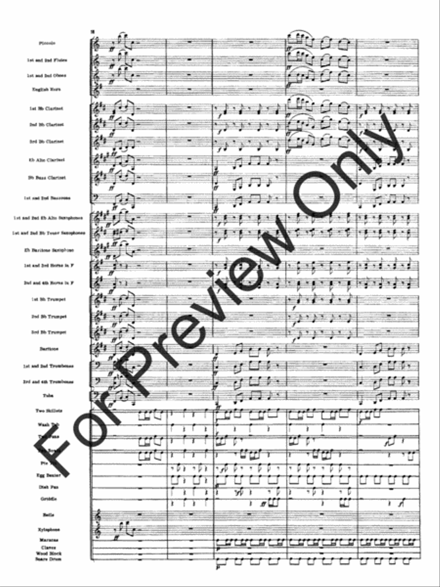 Variations On A Kitchen Sink Concert Band scores gallery preview page 13