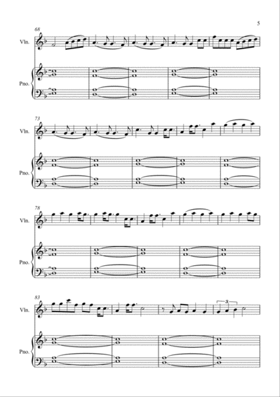 Yummy Violin Solo scores gallery preview page 5