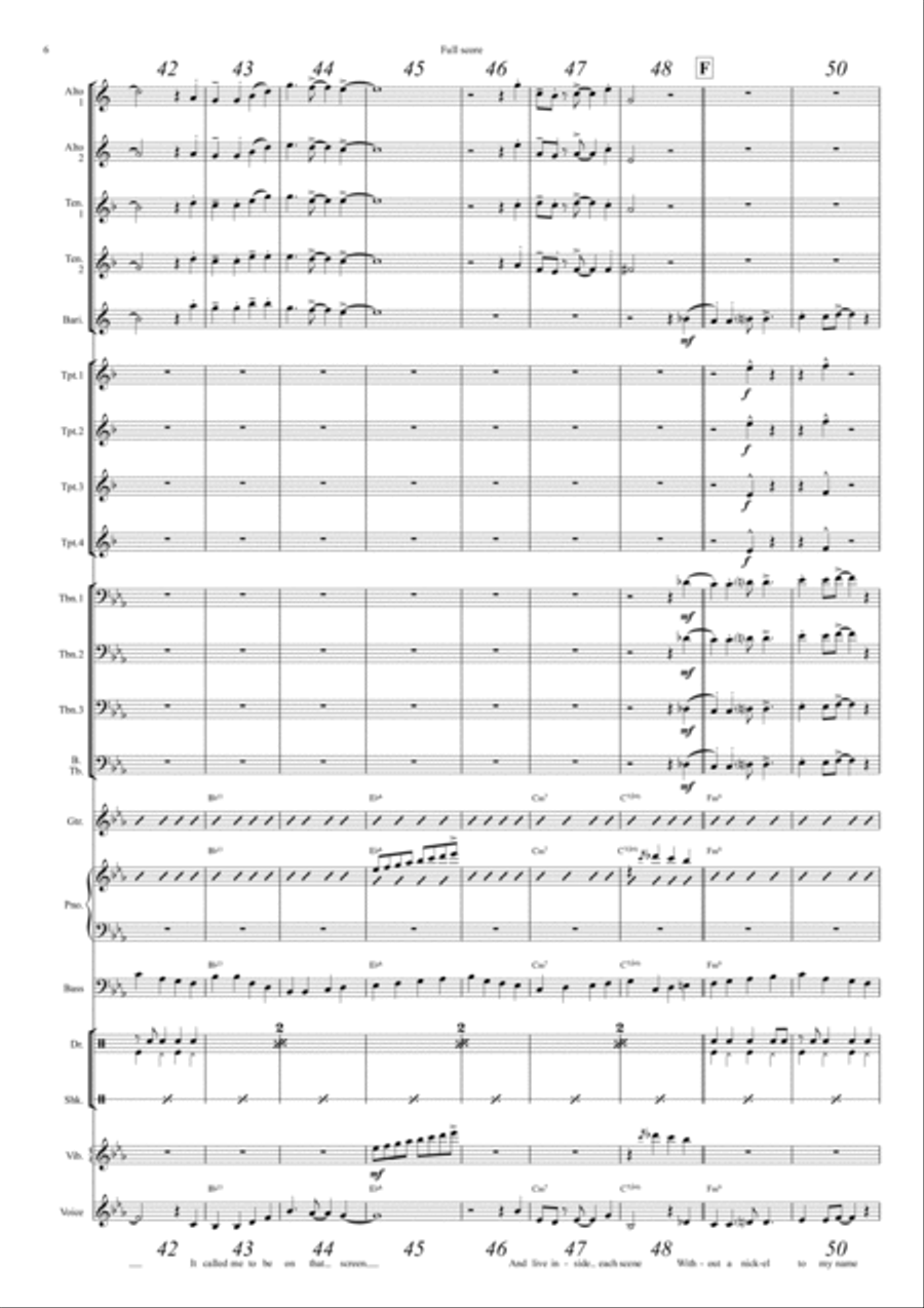 Another Day Of Sun Jazz Ensemble scores gallery preview page 6