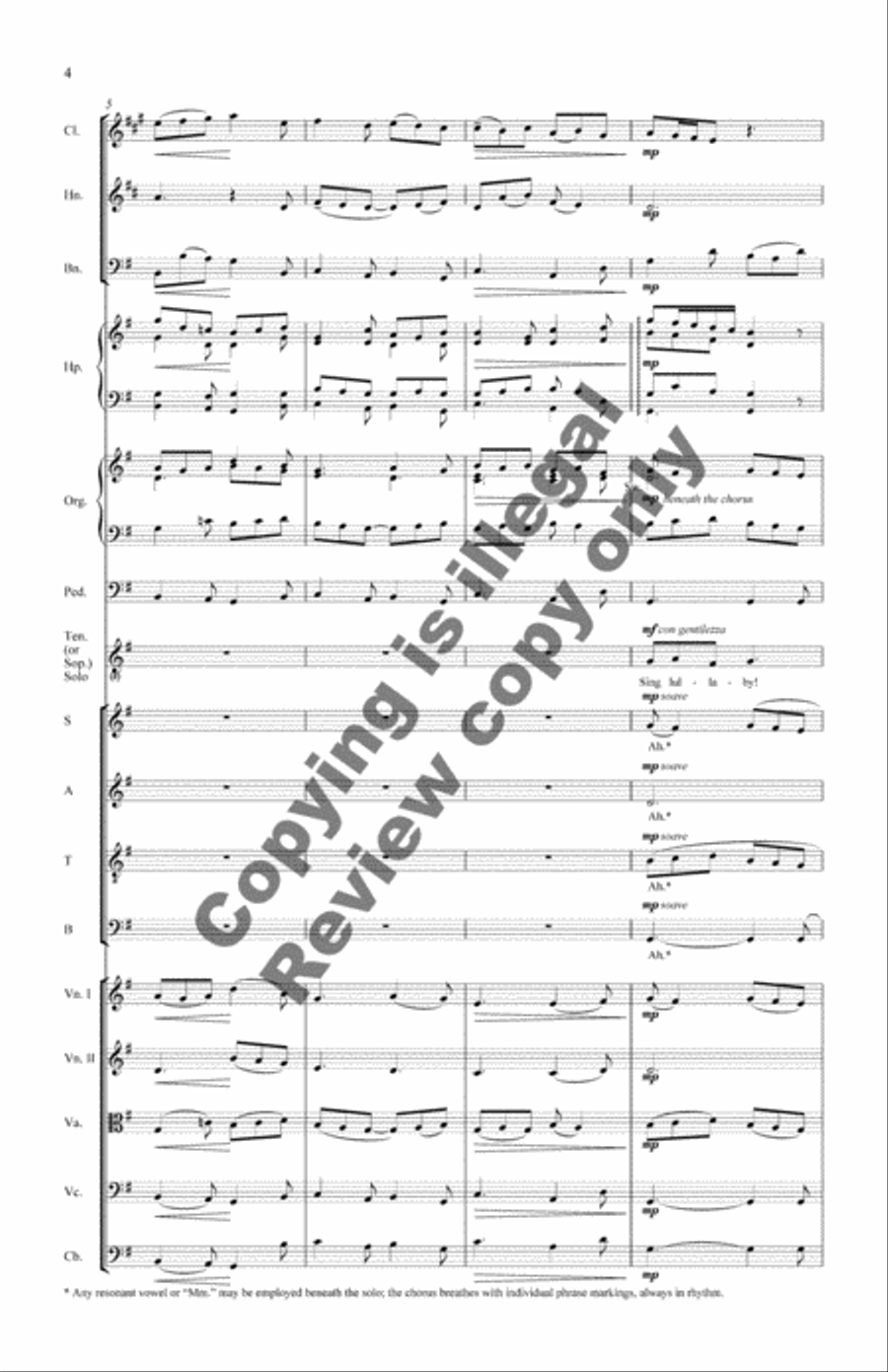 Sing Lullaby (Orchestral Version Score) Choir scores gallery preview page 9