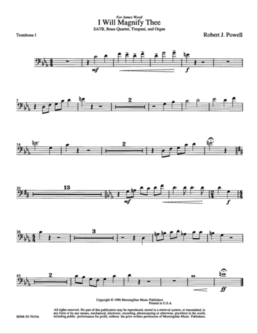 I Will Magnify Thee Choir scores gallery preview page 3