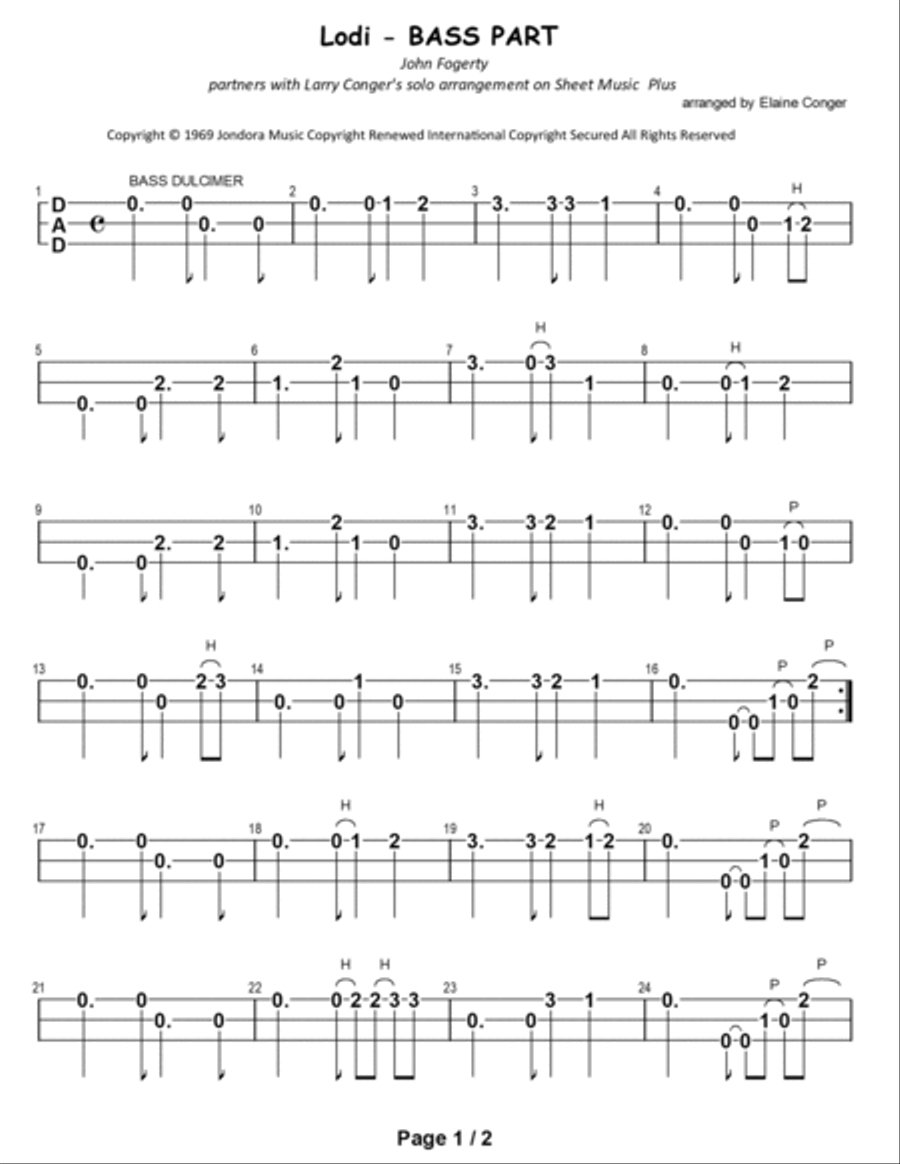 Lodi Dulcimer scores gallery preview page 2