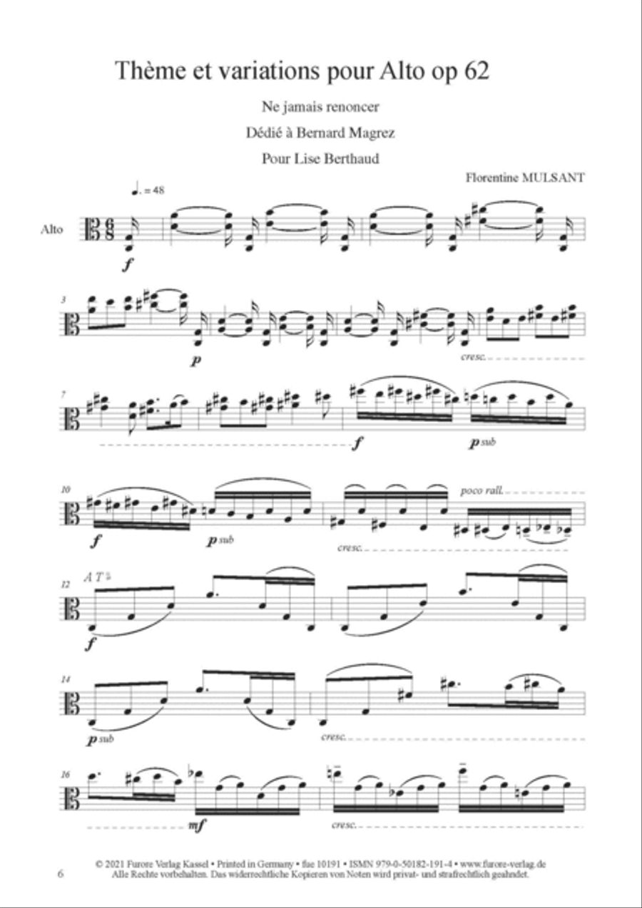 Theme (va) Viola Solo scores gallery preview page 2