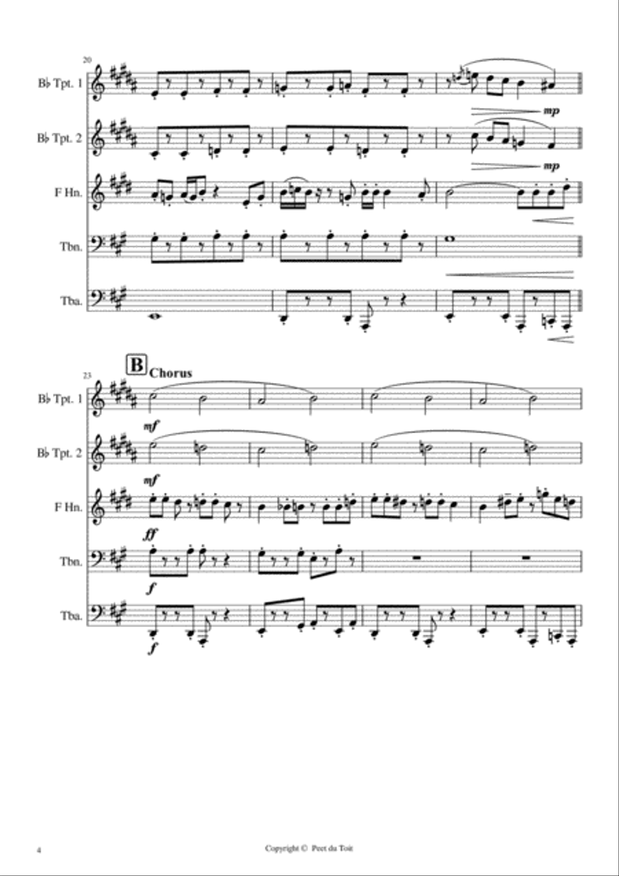 Tangled Up Brass Ensemble scores gallery preview page 4