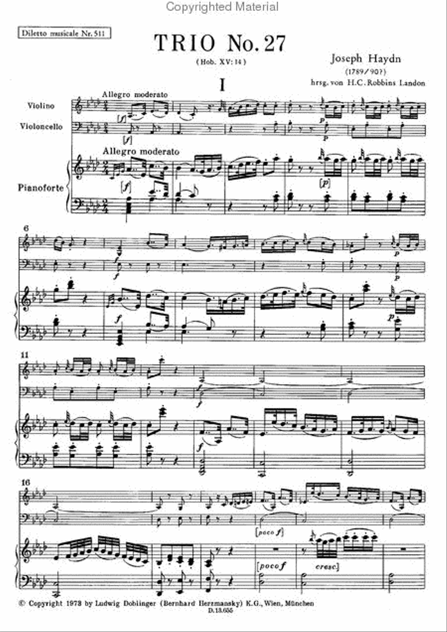 Klaviertrio Nr. 27 As-Dur Piano Trio scores gallery preview page 2