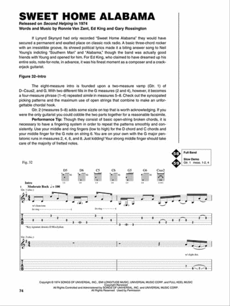 Lynyrd Skynyrd Electric Guitar scores gallery preview page 4