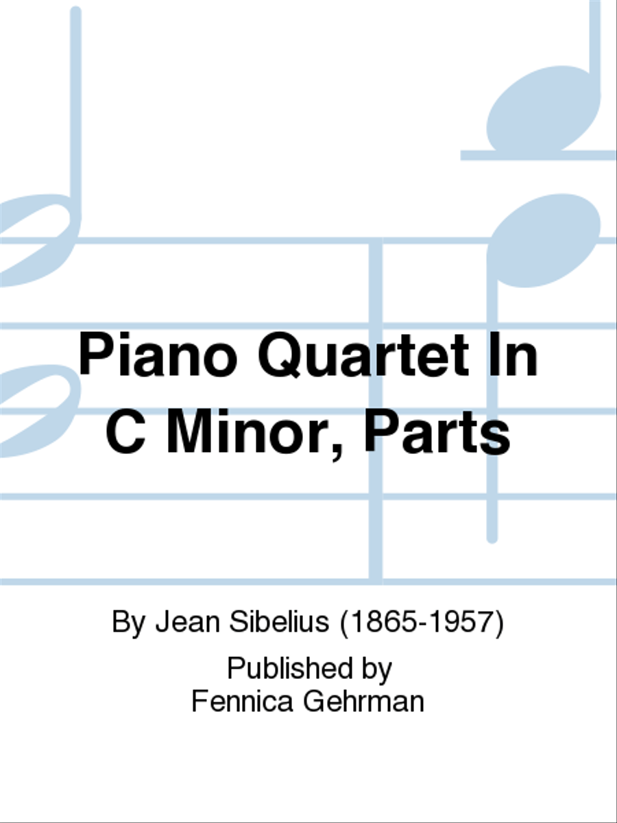 Piano Quartet In C Minor, Parts Piano Quartet scores gallery preview page 1