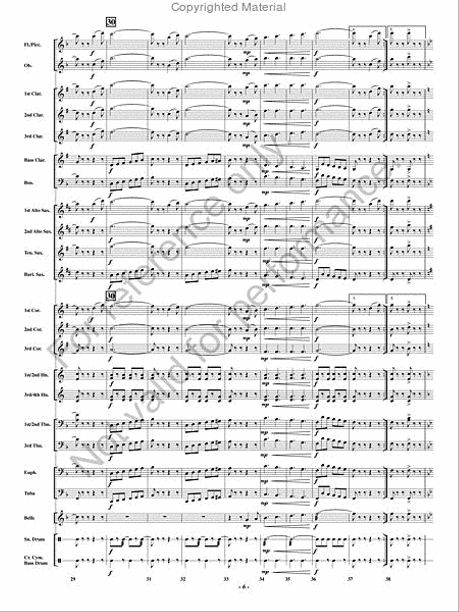 Basses On A Rampage Concert Band scores gallery preview page 5