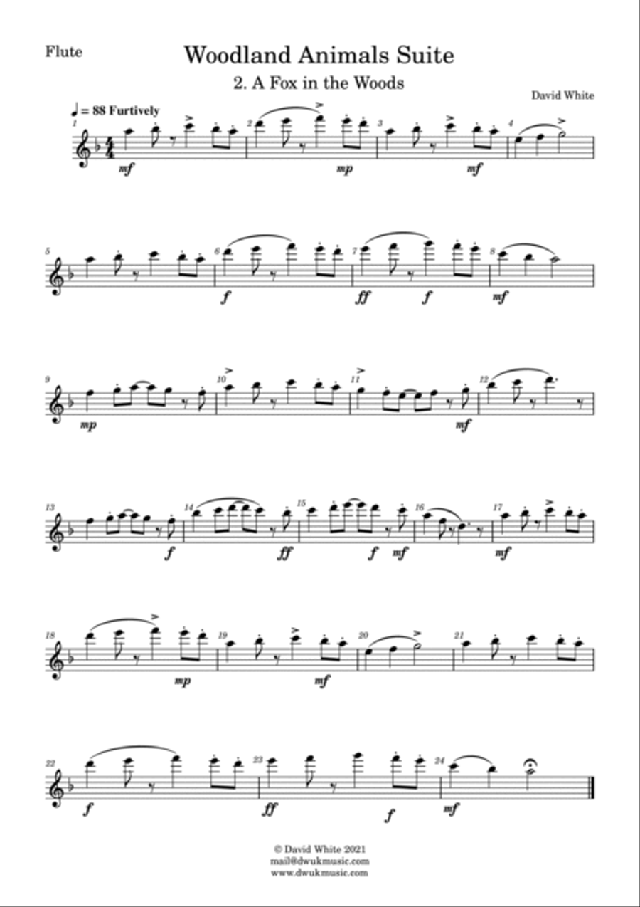 A Fox in the Woods Flute scores gallery preview page 3
