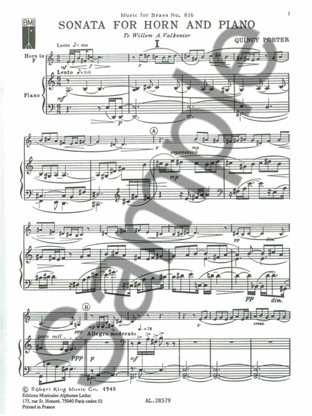 Sonata (horn & Piano)