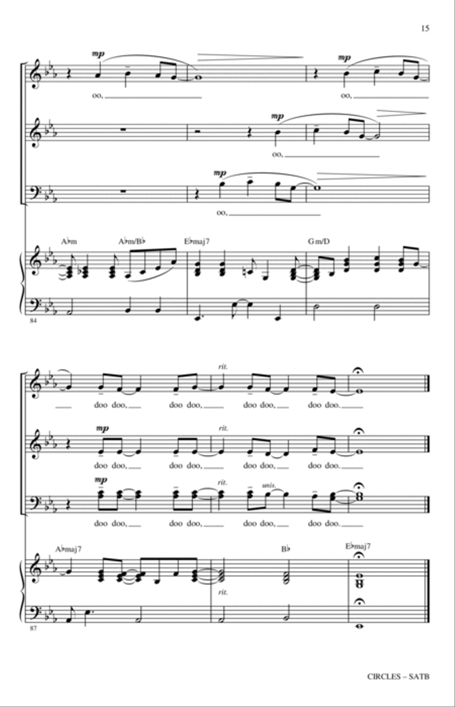 Circles (arr. Jack Zaino) 4-Part scores gallery preview page 13