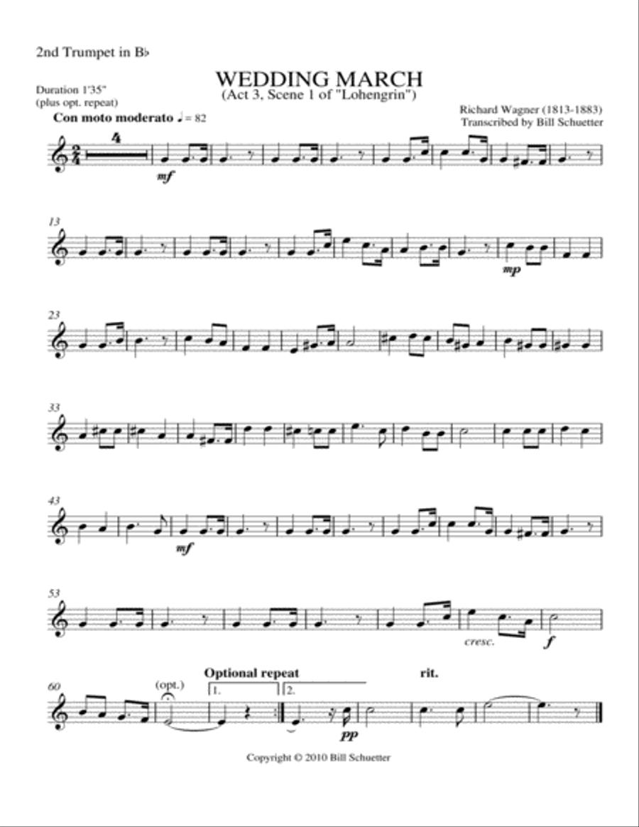 Wedding March from Lohengrin Brass Quintet scores gallery preview page 4