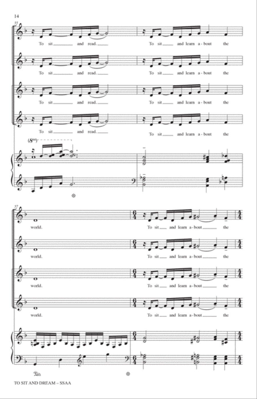 To Sit And Dream To Sit And Dream SSA scores gallery preview page 12