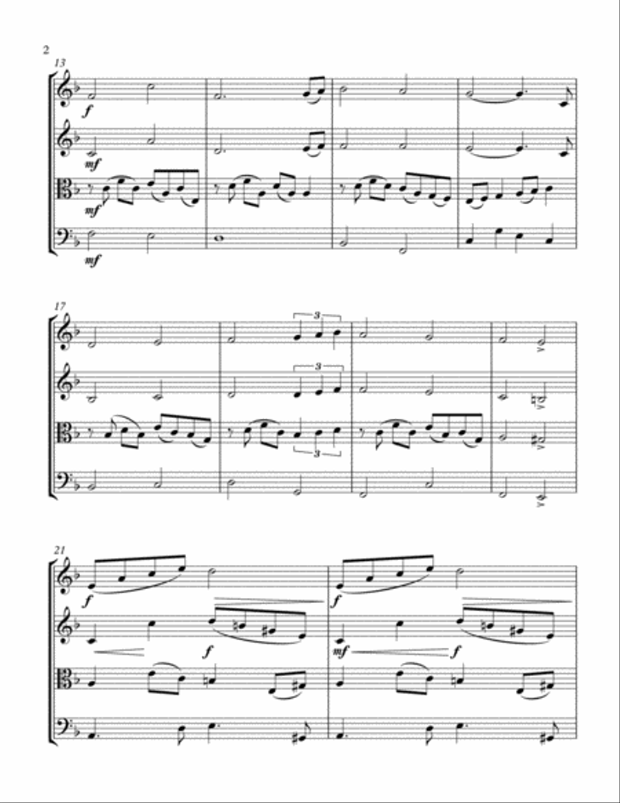 Can't Help Falling In Love String Quartet scores gallery preview page 2