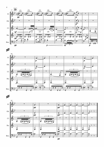 Tchaikovsky: Casse-Noisette: Nutcracker Suite IId Danse Arabe (Arabian Dance) - wind quintet image number null