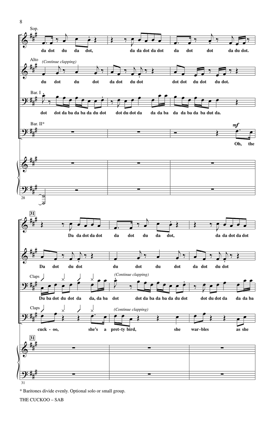 The Cuckoo 3-Part scores gallery preview page 6