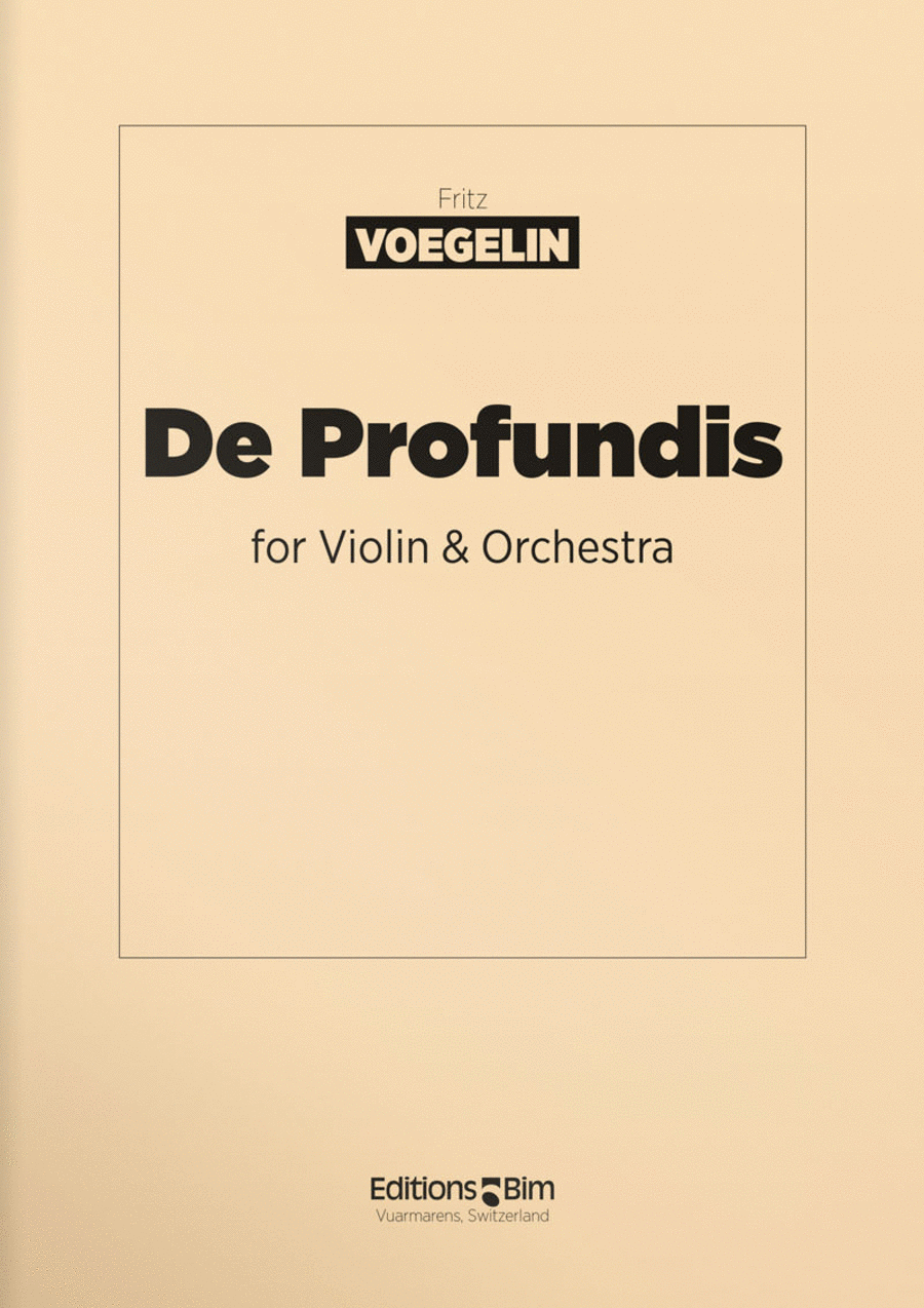 De profundis De profundis Violin Solo scores gallery preview page 1