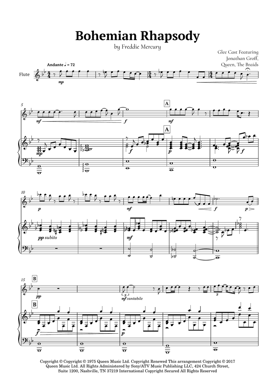 Bohemian Rhapsody Flute Solo scores gallery preview page 2