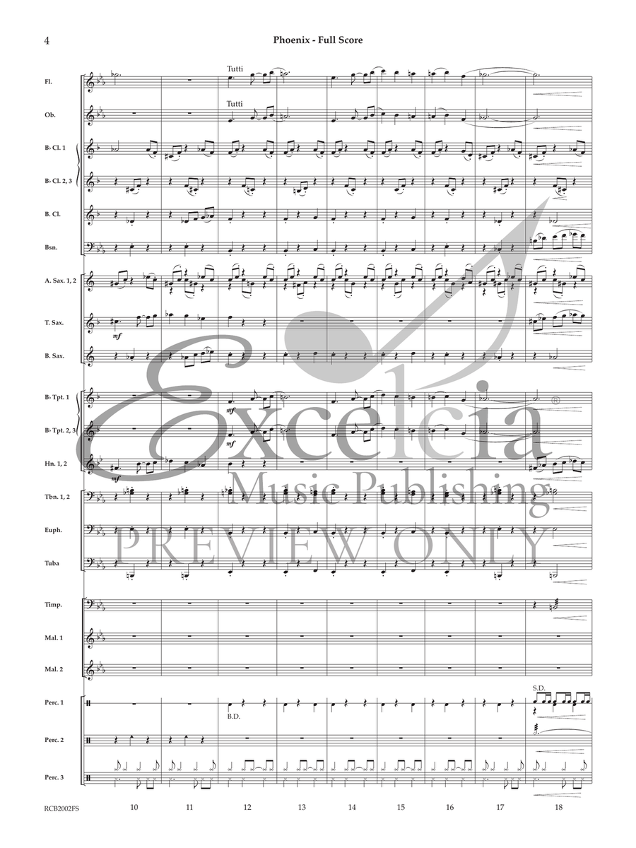 Phoenix (Score) Concert Band scores gallery preview page 5