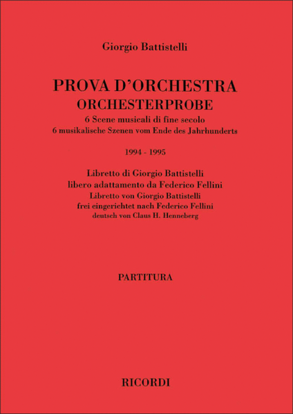 Orchesterprobe (Prova D'Orchestra)