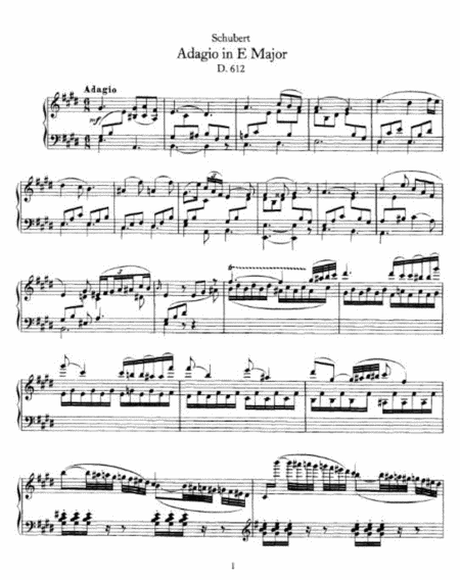Schubert - Adagio in E Major D. 612