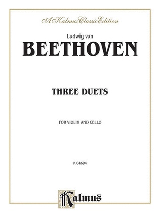 Book cover for Three Duets for Violin and Cello