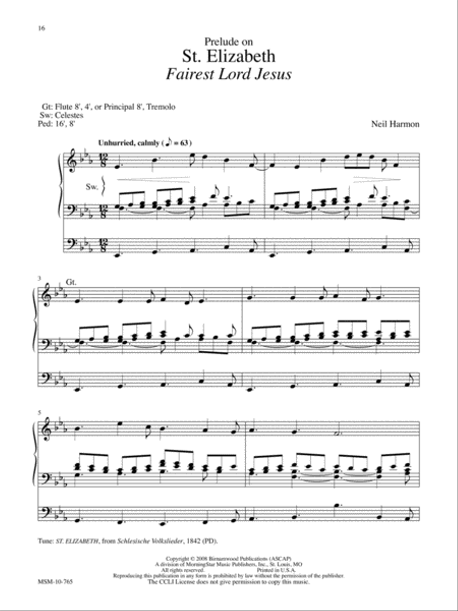 God Reigns Above Six Familiar Hymn Settings for Organ Organ Solo scores gallery preview page 9