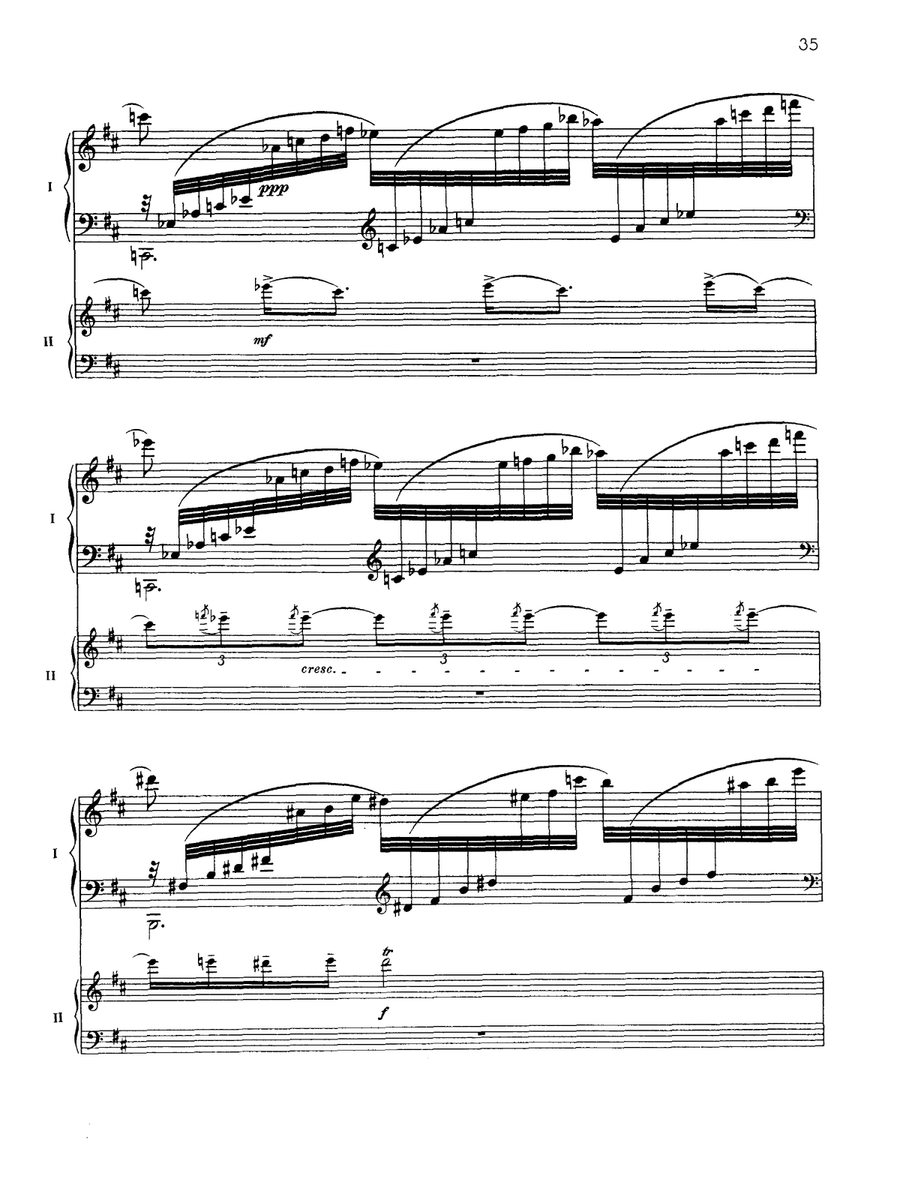 Fantaisie-tableaux (Suite No. 1), Opus 5 - II. La nuit, l'amour - Piano Duo (2 Pianos, 4 Hands) Piano Duet scores gallery preview page 4
