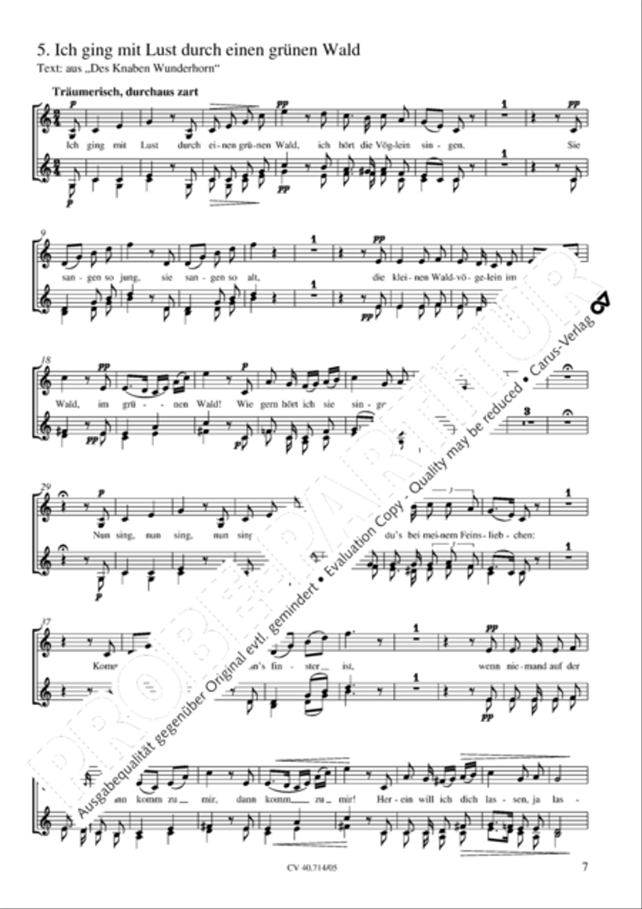 Sieben Lieder und Gesange (arr.)