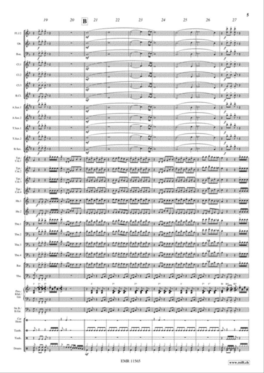 Cha Cha Slide Concert Band scores gallery preview page 6