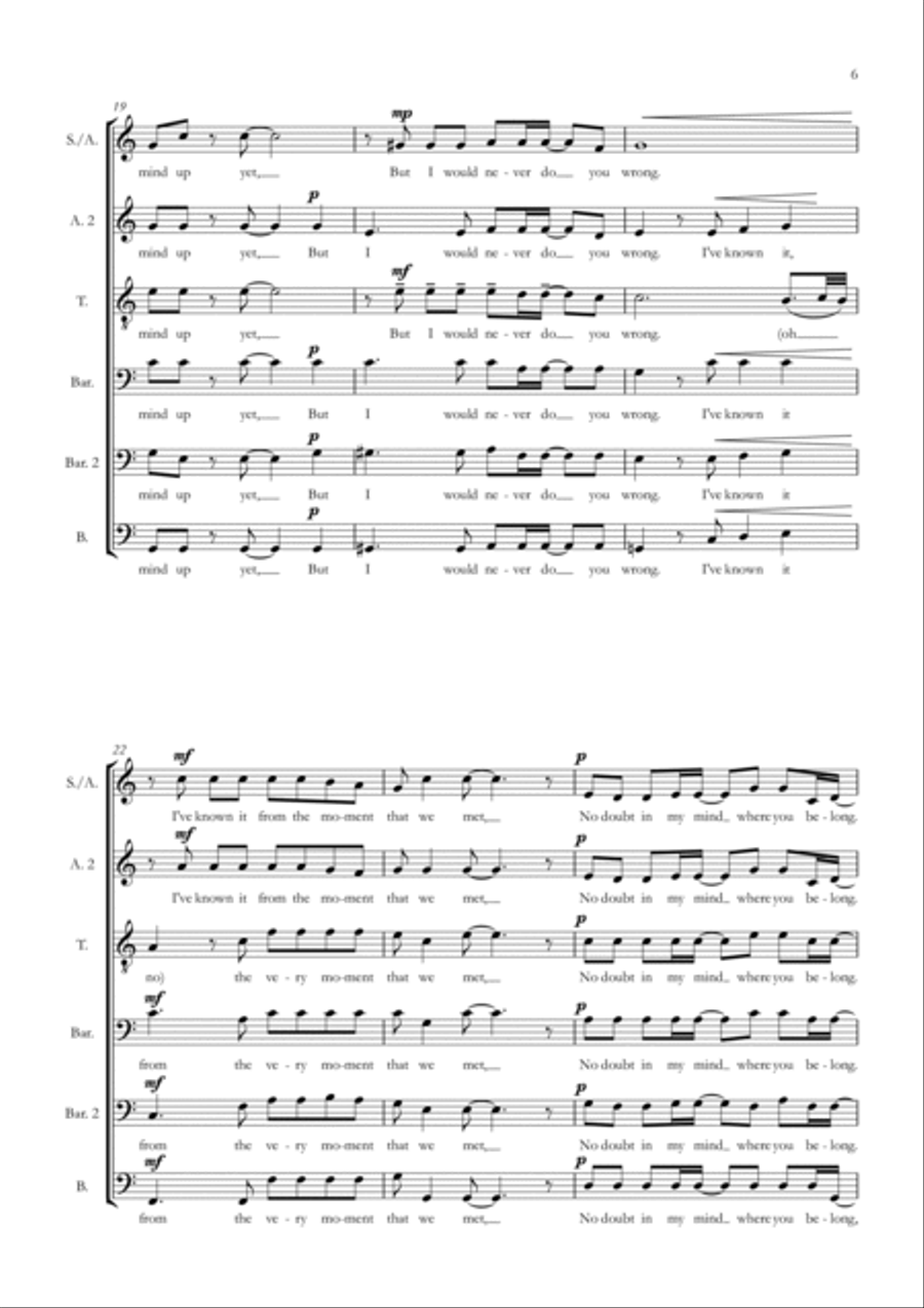 Make You Feel My Love A Cappella scores gallery preview page 6