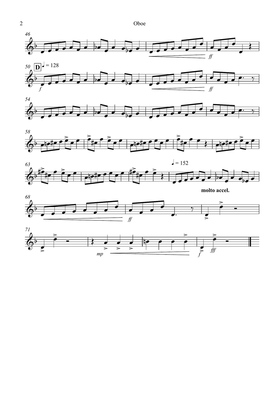 In the Hall of the Mountain King for Oboe and Cello Duet Oboe scores gallery preview page 6