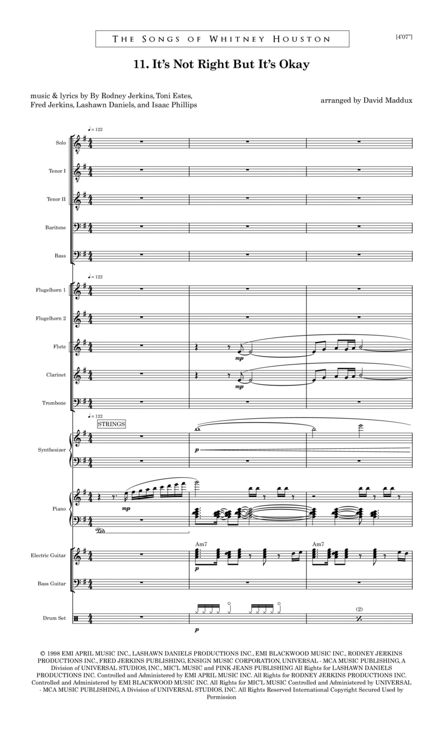 It's Not Right But It's Okay Large Ensemble scores gallery preview page 1