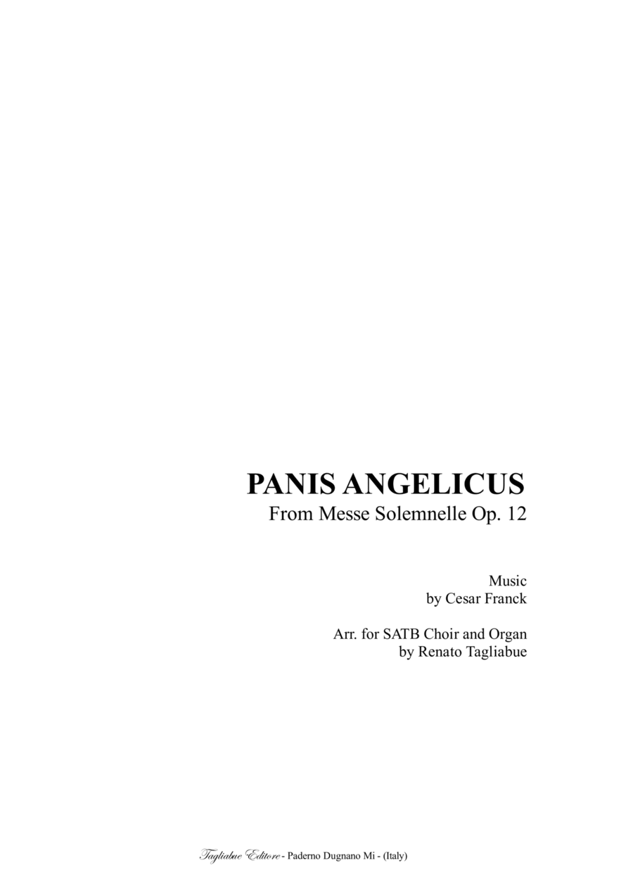 PANIS ANGELICUS - Franck - For Solo, SATB and Organ 4-Part scores gallery preview page 1