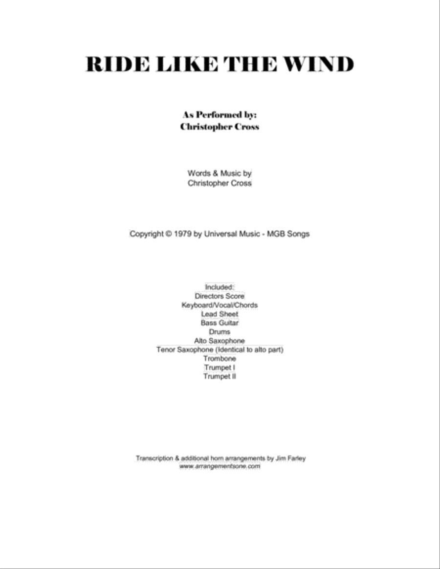 Ride Like The Wind image number null