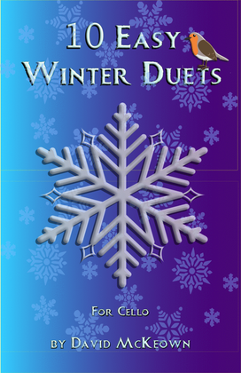 Book cover for 10 Easy Winter Duets for Cello