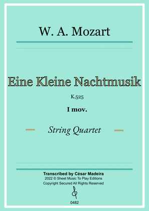 Eine Kleine Nachtmusik (1 mov.) - String Quartet (Full Score) - Score Only
